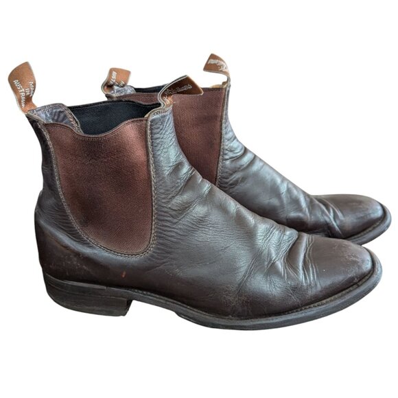 R. M. Williams Vintate Brown Leather Pull On Chelsean Boots - Size 10.5